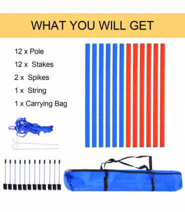 Pet Agility Set Training Play Kit Dog Hoop Poles Tunnel Obedience Equipment