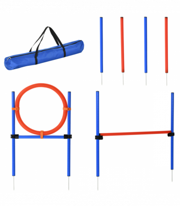 Pet Agility Set Training Play Kit Dog Jump Hoop Poles Tunnel Obedience Equipment