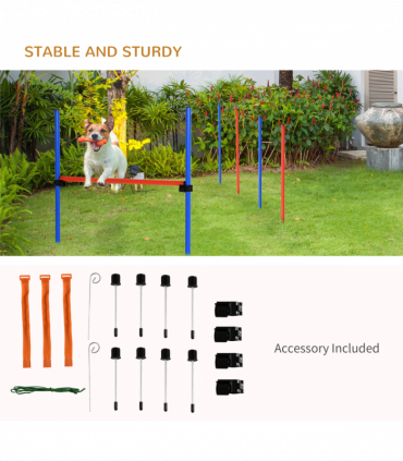 Pet Agility Set Training Play Kit Dog Jump Hoop Poles Tunnel Obedience Equipment