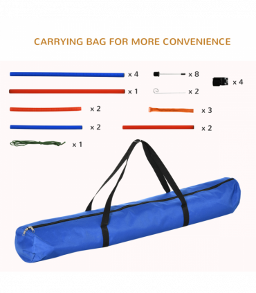 Pet Agility Set Training Play Kit Dog Jump Hoop Poles Tunnel Obedience Equipment