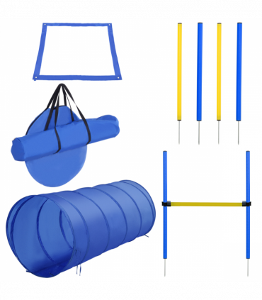 Pet Agility Training Equipment Dog Play Run Jump (Poles + Hurdle + Tunnel +