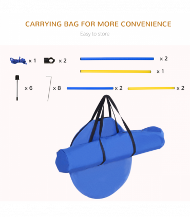 Pet Agility Training Equipment Dog Play Run Jump (Poles + Hurdle + Tunnel +