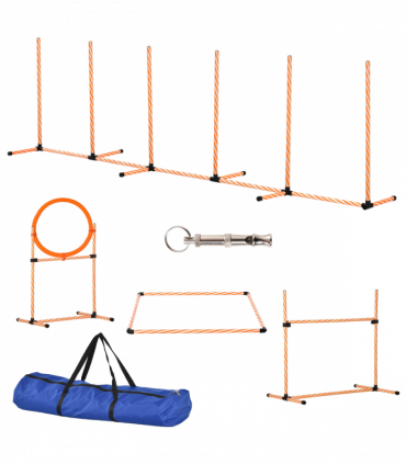 Pet Agility Training Equipment Dog Play Run Jump Hurdle Obedience Training Set