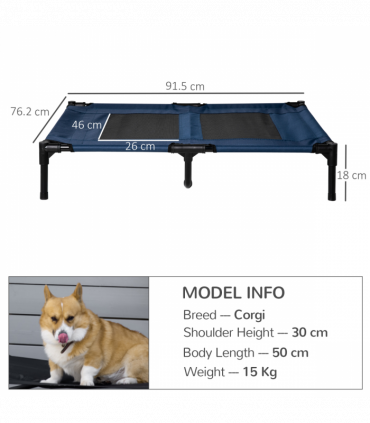 Pet Bed Raised Cot Dog Cat Elevated Puppy Hammock Camping Portable Waterproof