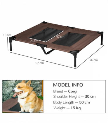 Pet Bed Raised Cot Dog Cat Elevated Puppy Hammock Camping Portable Waterproof