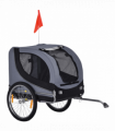 Pet Bicycle Trailer Dog Cat Bike Carrier Water Resistant Travel Steel Grey