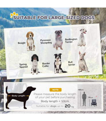 Pet Bicycle Trailer Dog Cat Bike Carrier Water Resistant Travel Steel Grey