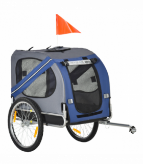 Pet Bicycle Trailer Dog Cat Bike Carrier Water Resistant W/ Hitch Coupler Blue
