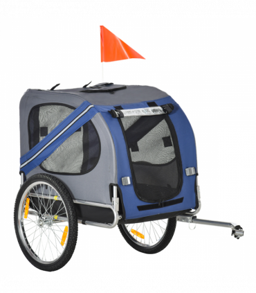 Pet Bicycle Trailer Dog Cat Bike Carrier Water Resistant W/ Hitch Coupler Blue