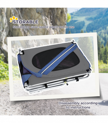 Pet Bicycle Trailer Dog Cat Bike Carrier Water Resistant W/ Hitch Coupler Blue