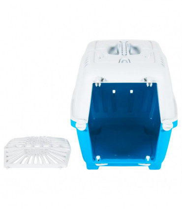 Pet Carrier White and Blue 48x31.5x33cm Polypropylene