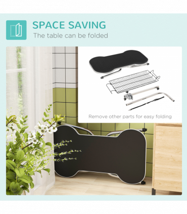 Pet Foldable Grooming Table w/ Adjustable Arm Non-Slip Rubber Tabletop Leash