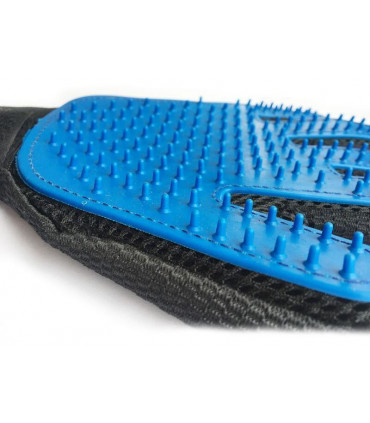 Vinsani [Blue] Pet Grooming Glove Brush Massager, Pet Hair Remover Mitt Deshedding Glove - Perfect for Dogs & Cats with Long & Short Fur