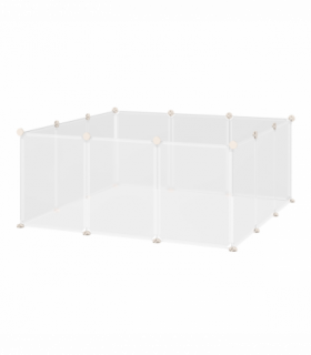 Pet Playpen DIY Small Animal Cage 12 Panels for Bunny Chinchilla Pawhut