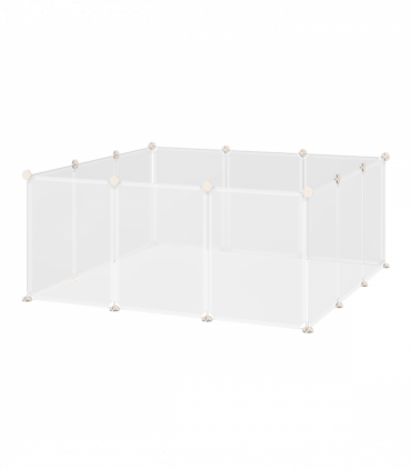 Pet Playpen DIY Small Animal Cage 12 Panels for Bunny Chinchilla Pawhut