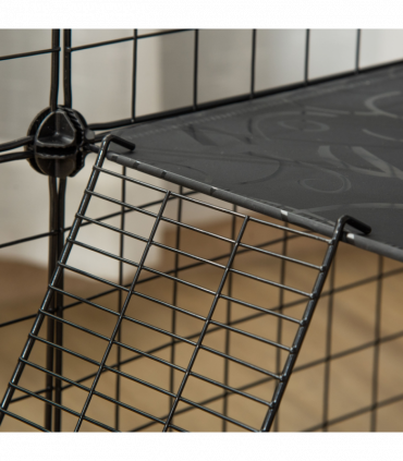 Pet Playpen DIY Small Animal Cage for Rabbit Ferret Chinchilla Guinea Pig Black