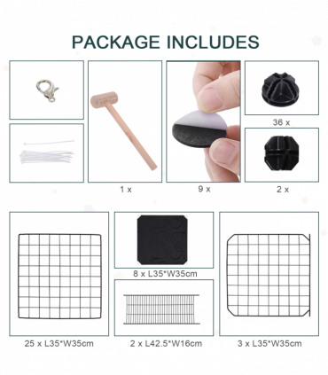 Pet Playpen DIY Small Animal Cage w/ Doors Ramps for Kitten Bunny Chinchilla