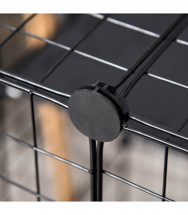 Pet Playpen DIY Small Animal Cage w/ Doors Ramps for Kitten Bunny Chinchilla