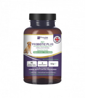 Pet Probiotic Plus Inulin & Psyllium Husk 60 Chewable Tablets