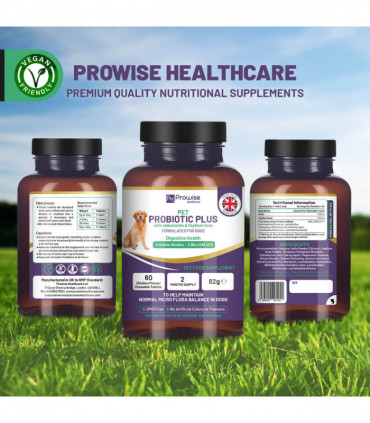 Pet Probiotic Plus Inulin & Psyllium Husk 60 Chewable Tablets
