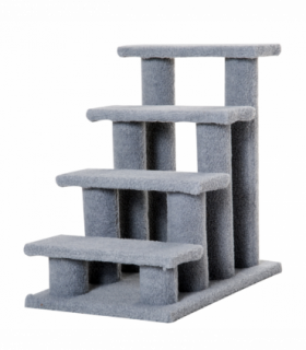 Pet Ramp Stairs 4 Steps Cat Tree Ladder Safety Steps Climbing Frame Grey