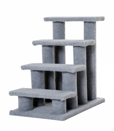 Pet Ramp Stairs 4 Steps Cat Tree Ladder Safety Steps Climbing Frame Grey