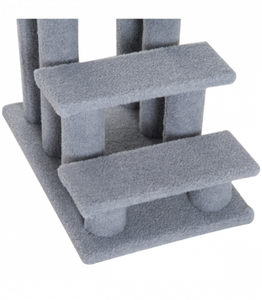 Pet Ramp Stairs 4 Steps Cat Tree Ladder Safety Steps Climbing Frame Grey