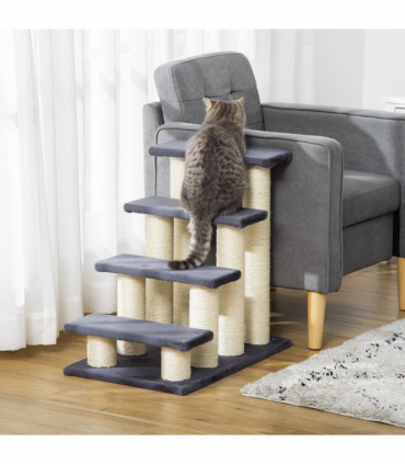 Pet Stair Dog Cat Step Ladder Climb Plush Soft Comfort Particle Board