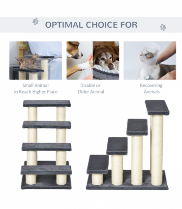 Pet Stair Dog Cat Step Ladder Climb Plush Soft Comfort Particle Board