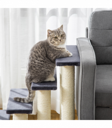 Pet Stair Dog Cat Step Ladder Climb Plush Soft Comfort Particle Board