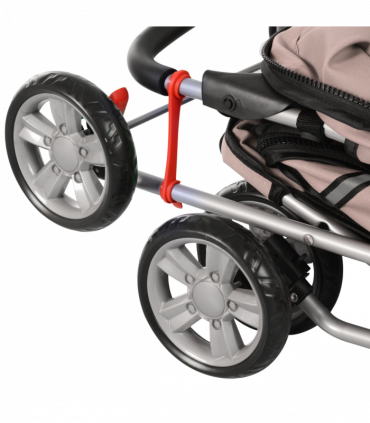 Pet Stroller Carrier Foldable Deluxe Jogger Travel Dog Cat 4 Wheels Pawhut