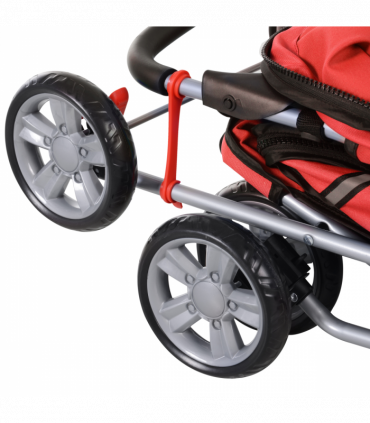 Pet Stroller Carrier Foldable Deluxe Jogger Travel Dog Cat 4 Wheels Pawhut