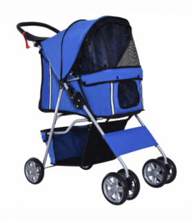 Pet Stroller Cat Dog Jogger Puppy Pushchair Travel Cart Carrier Walk 4 Wheels