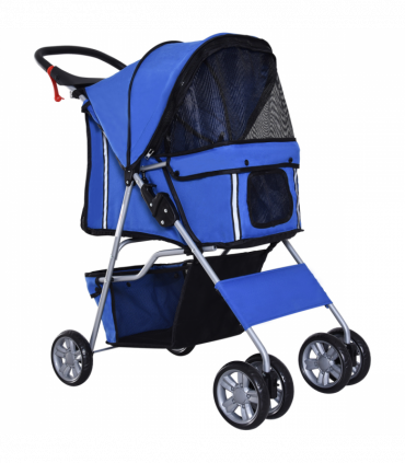 Pet Stroller Cat Dog Jogger Puppy Pushchair Travel Cart Carrier Walk 4 Wheels