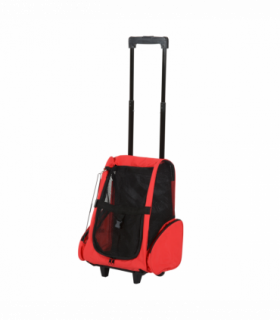Pet Travel Backpack Bag Cat Puppy Dog Carrier w/ Trolley and Telescopic Handle