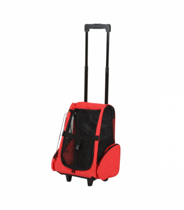 Pet Travel Backpack Bag Cat Puppy Dog Carrier w/ Trolley and Telescopic Handle