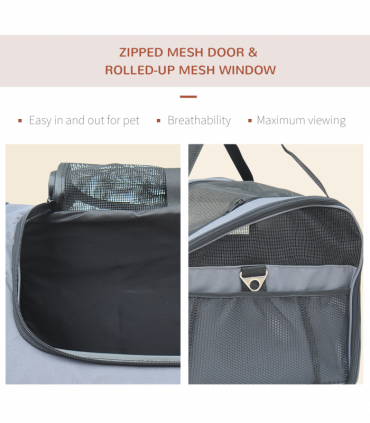 Pets Carrier Folding Bag Car Seat Cat Dog Puppy Portable Travel Cage Mesh Holder