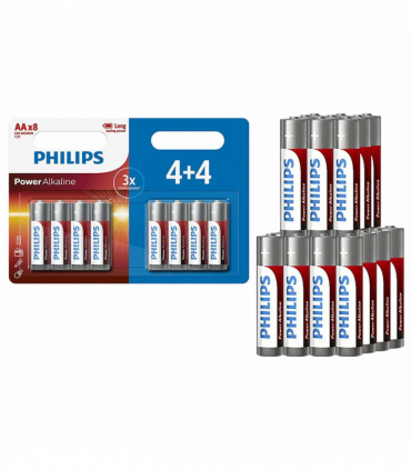 Phillips Power Alkaline Long Lasting Power Batteries, AAx8