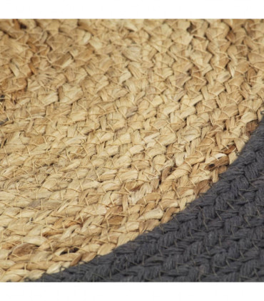 Placemats 4 pcs Natural and Anthracite 38 cm Jute and Cotton