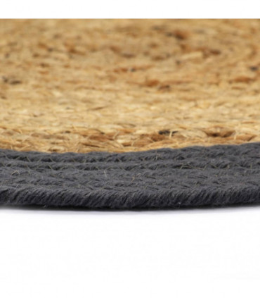 Placemats 4 pcs Natural and Anthracite 38 cm Jute and Cotton