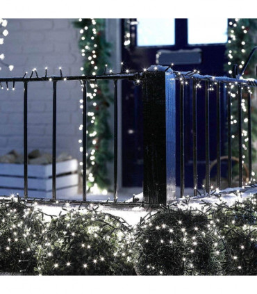 Planet Solar 100 LED White Outdoor String Solar Powered Fairy Lights