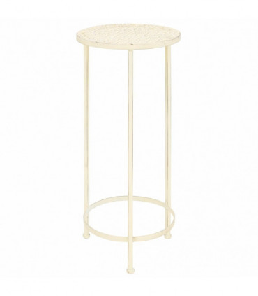 Plant Stand Set 3 Pieces Vintage Style Metal Antique White