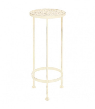 Plant Stand Set 3 Pieces Vintage Style Metal Antique White