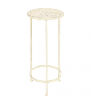Plant Stand Set 3 Pieces Vintage Style Metal Antique White