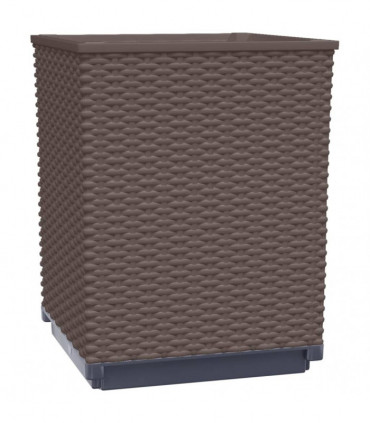 vidaXL Planters 2 pcs Brown 30x30x37 cm Polypropylene