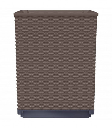 vidaXL Planters 2 pcs Brown 30x30x37 cm Polypropylene