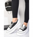 Platform Wedge Lace Up Trainers