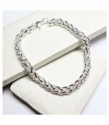 Pleated Silver Bracelet
