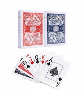 Vinsani Playing Cards, Poker Size Standard Index, 2 Decks of Cards (1 Blue and 1 Red), for Blackjack, Euchre, Canasta, Pinochle Card Game, Casino Grade
