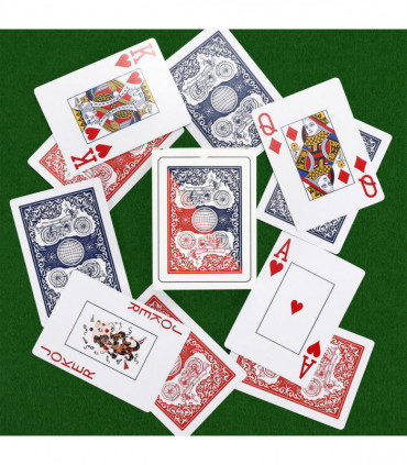 Vinsani Playing Cards, Poker Size Standard Index, 2 Decks of Cards (1 Blue and 1 Red), for Blackjack, Euchre, Canasta, Pinochle Card Game, Casino Grade